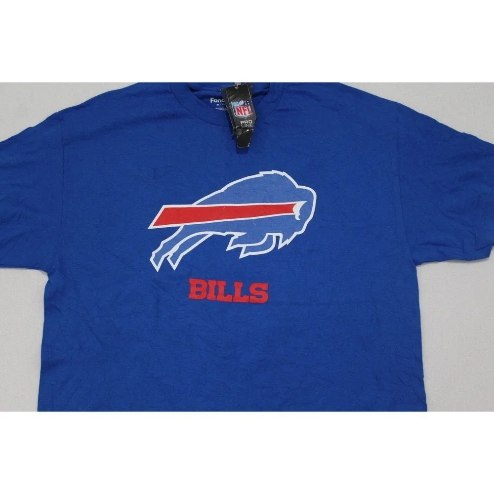 Buffalo Bills Men Blue Tee Shirt NFL Fanatics Casual NWOT Allen Size XL